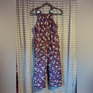Hanna Andersson | Girl’s Purple Floral Snow Bibs, size 8